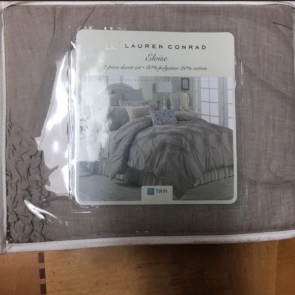 FINAL🚨Lauren Conrad Eloise duvet TWIN set SAND - Picture 2 of 5